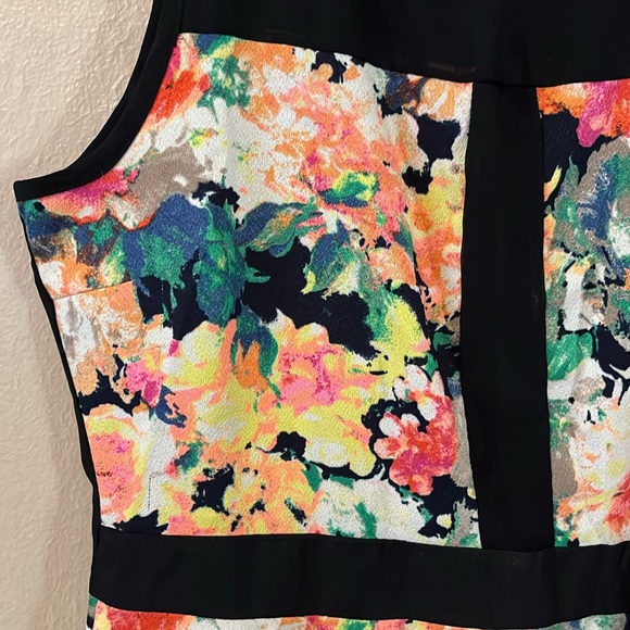 Tea n Rose Sleeveless Floral Dress L - Picture 3 of 12